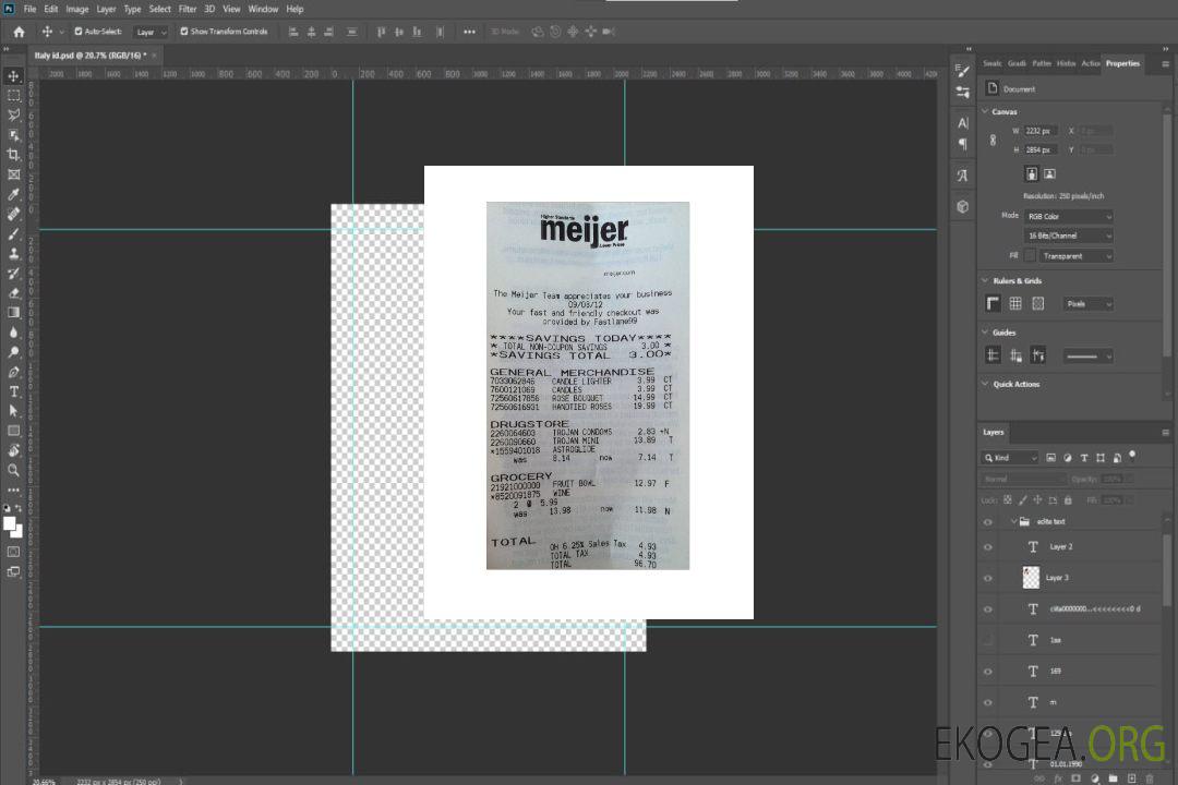 Chèque de paiement MEIJER template